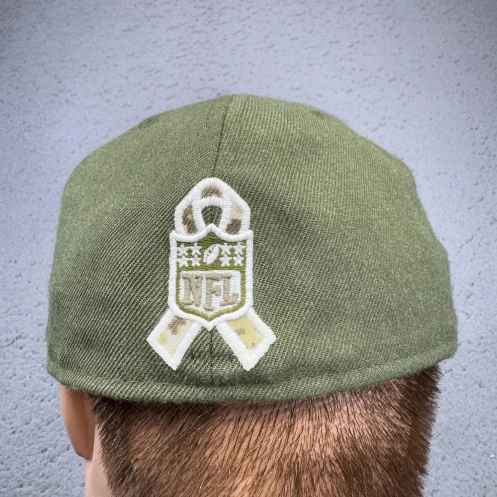 Atlanta Falcons‎ Hat Cap 7 3/4 Green Black Salute To Service Fitted NFL USA Flag